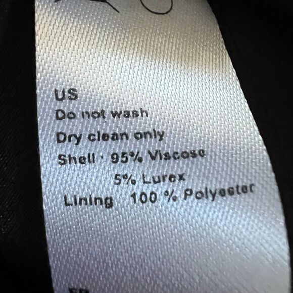 Amuse Society Women Tunic Top Blouse XS Black Silver Thread 3/4 Sleeve Tie Boho - Picture 13 of 16